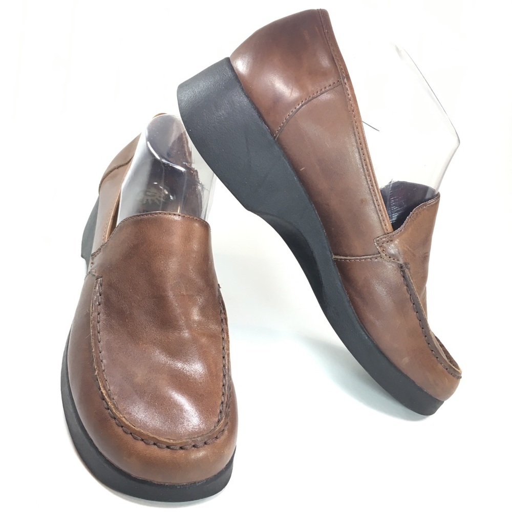Earth Shoe Comfort Platform Loafers Brown Size 10